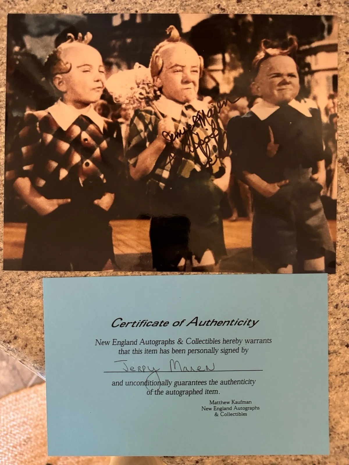 Wizard Of Oz Munchkins Signed AGFA 8x10 Jerry Maren Photo Autograph, изображение 3