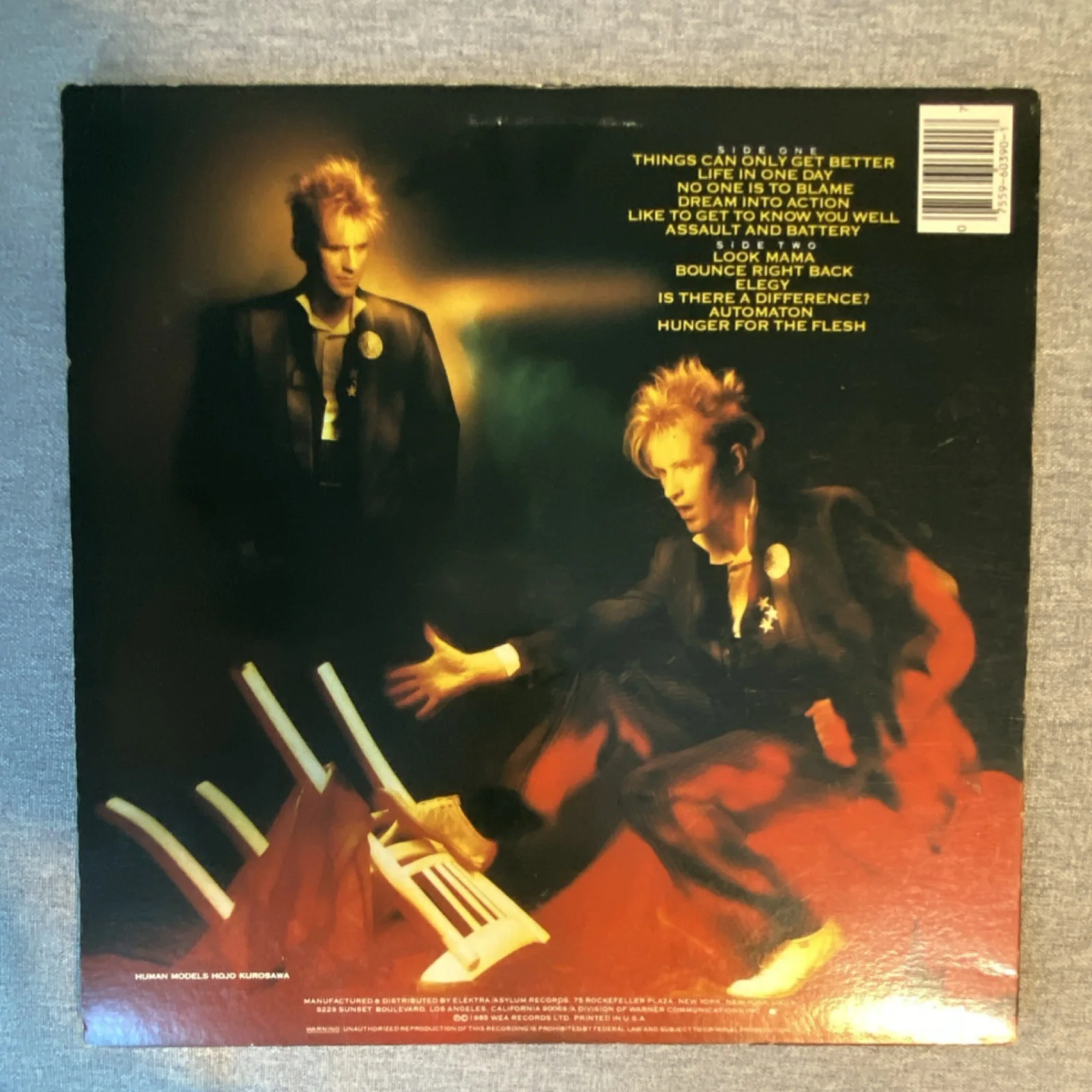 Cover & sleeve for Howard Jones Dream Into Action vinyl, изображение 2