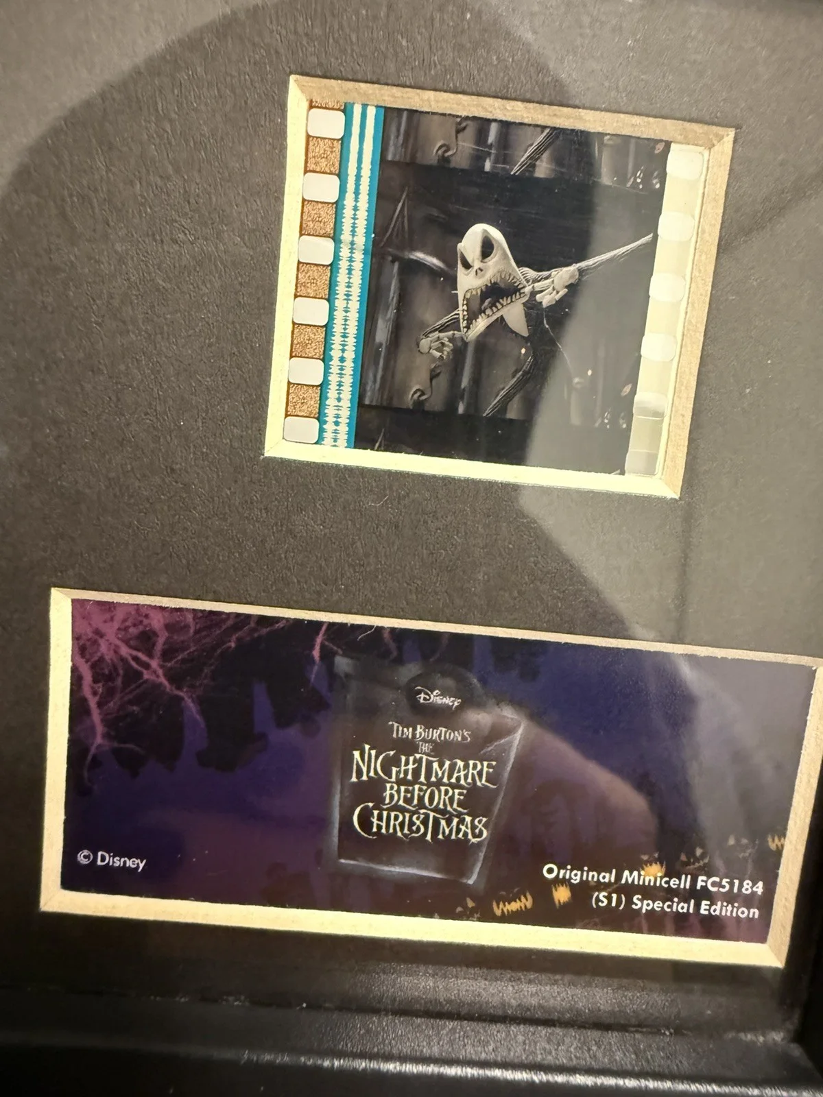 Nightmare Before Christmas 6"x4" Genuine 35mm Film Cell Display Framed, image 4
