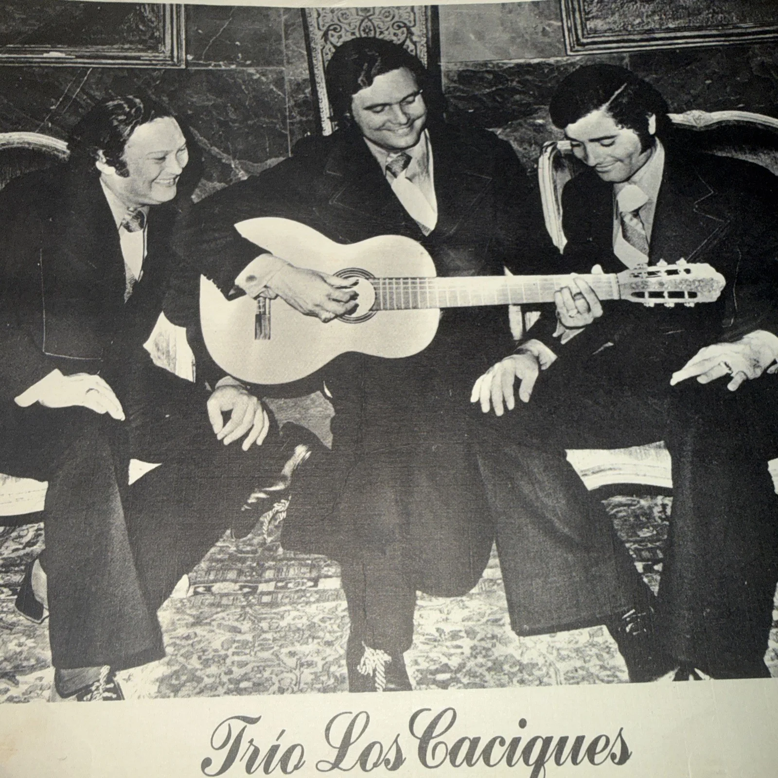 Signed 1973 Trios Los Caciques Band Press Photo, image 2