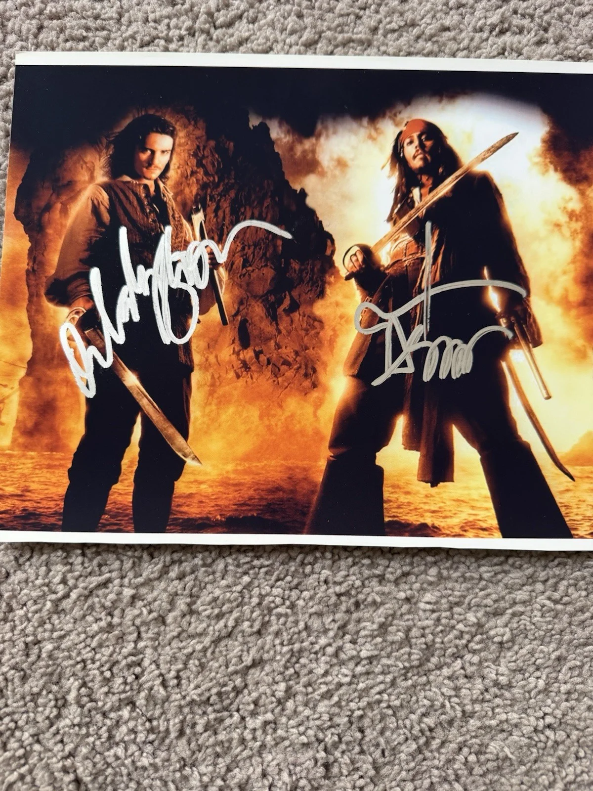 Autographed Johnny Depp And Orlando Bloom, Pirates Of The Caribbean Signed, изображение 2