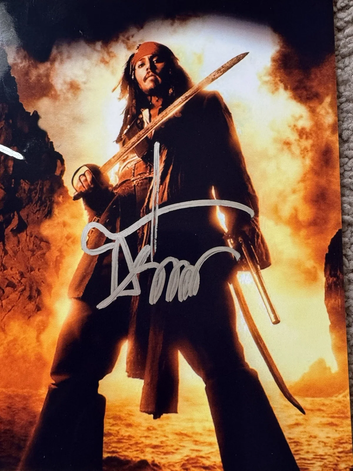 Autographed Johnny Depp And Orlando Bloom, Pirates Of The Caribbean Signed, изображение 4
