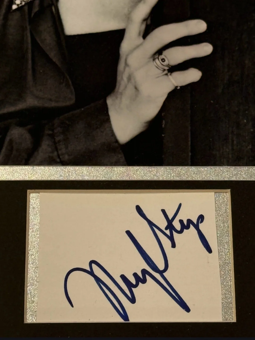 Meryl Streep — Meryl Streep Signed Cut Autograph Framed Display 8x10 Photo JSA Certified Legend, image 3