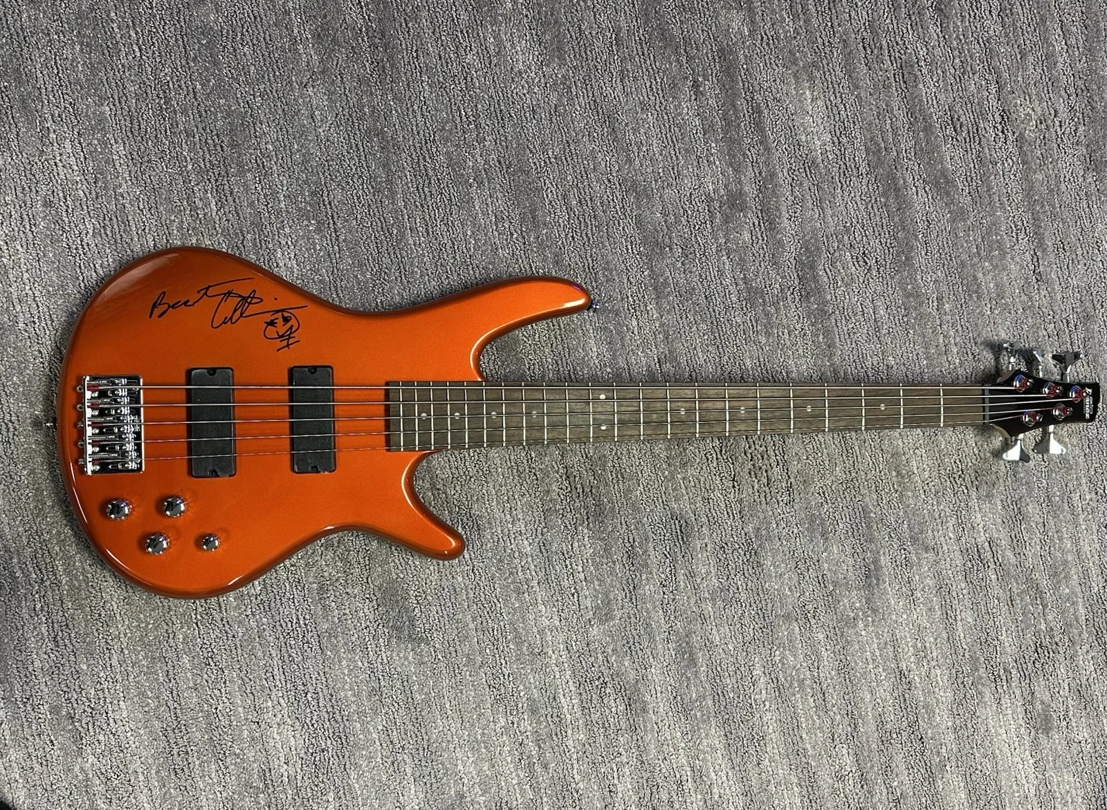 Bootsy Collins Hand Signed Ibenez Bass Guitar JSA COA LOA Parliament Funkadelic, изображение 3