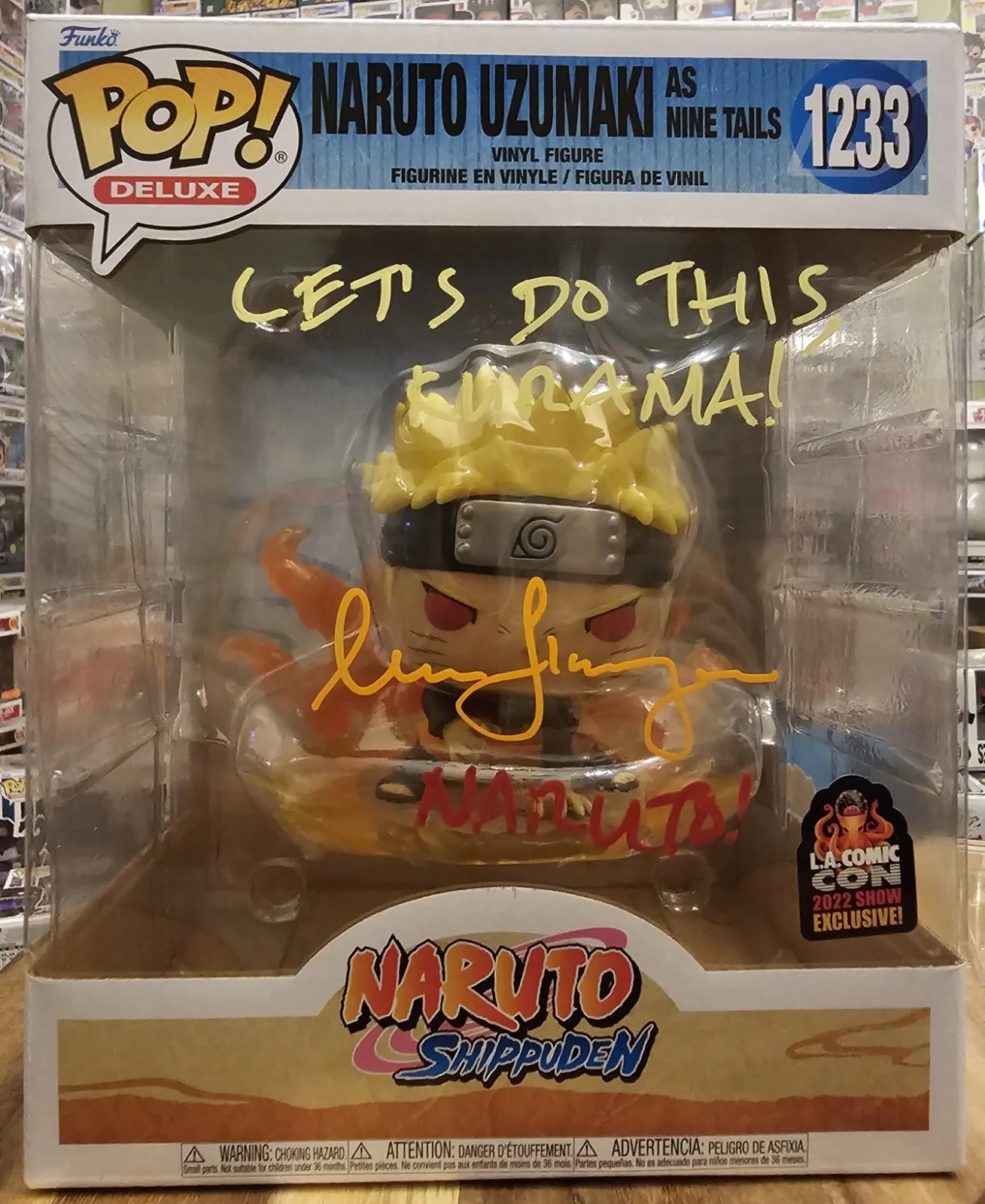Maile Flanagan — Funko Pop Naruto Uzumaki As The Nine Tails #1233 Maile Flanagan Signed JSA COA, изображение 2