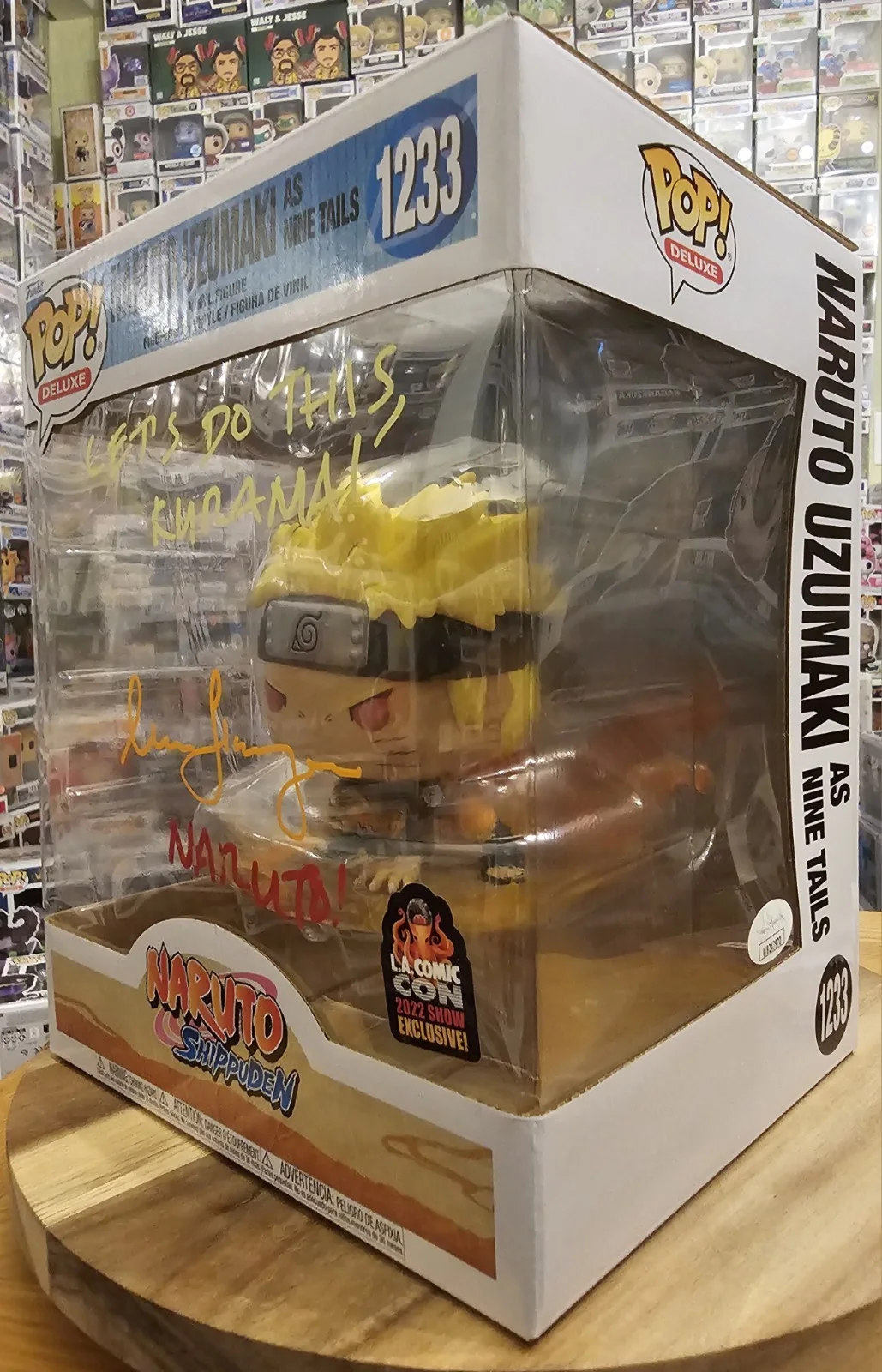 Maile Flanagan — Funko Pop Naruto Uzumaki As The Nine Tails #1233 Maile Flanagan Signed JSA COA, изображение 4