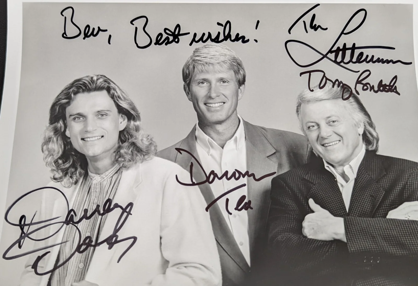 Lettermen Pop Music Band Autographed Photo Tony Butala, Donnovan Tea, Dowler, изображение 2
