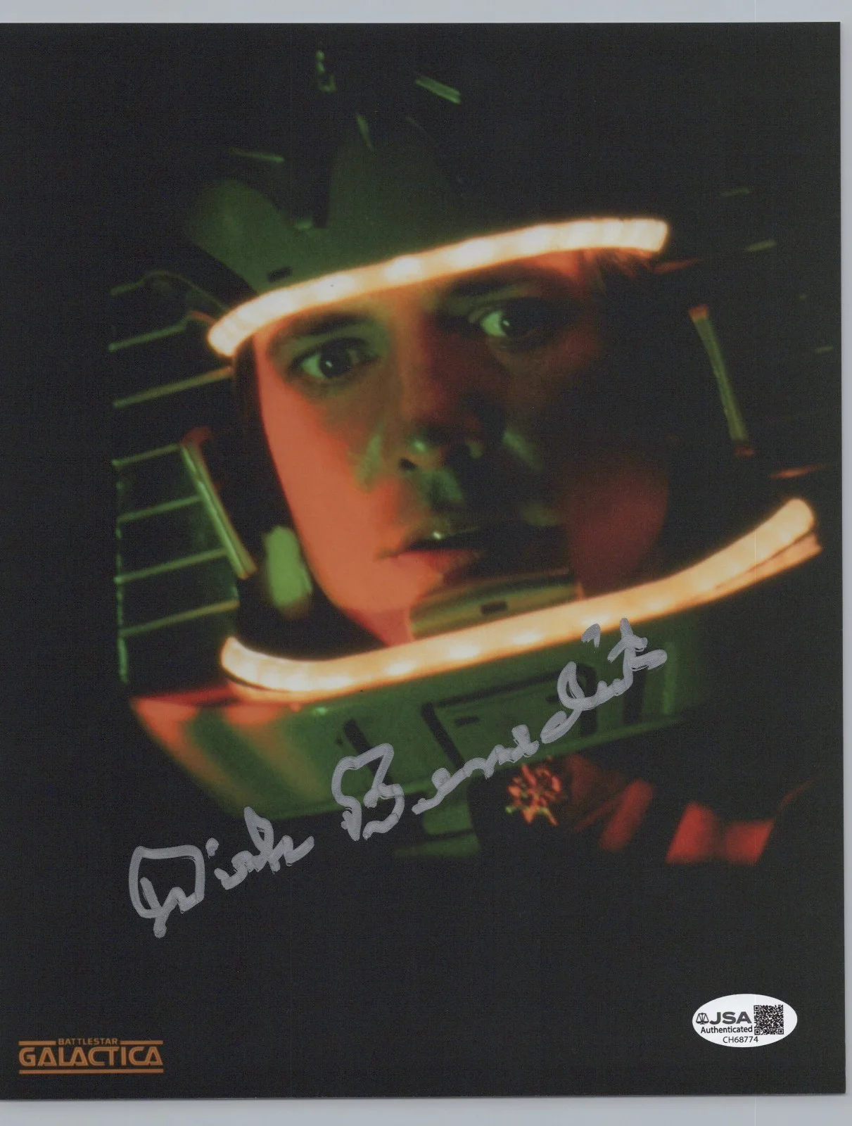 Dirk Benedict — Battlestar Galactica- Lt. Starbuck 8x10 photo signed by Dirk Benedict JSA COA