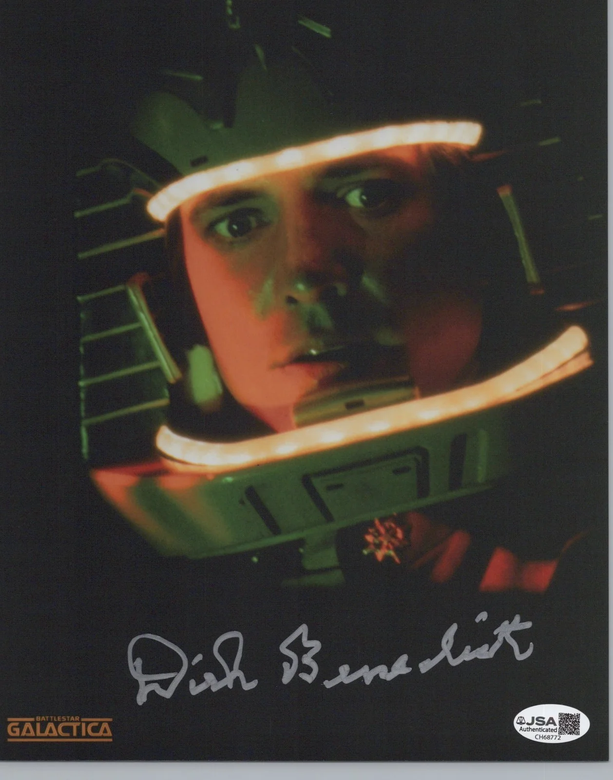 Dirk Benedict — Battlestar Galactica- Lt. Starbuck 8x10 photo signed by Dirk Benedict JSA COA
