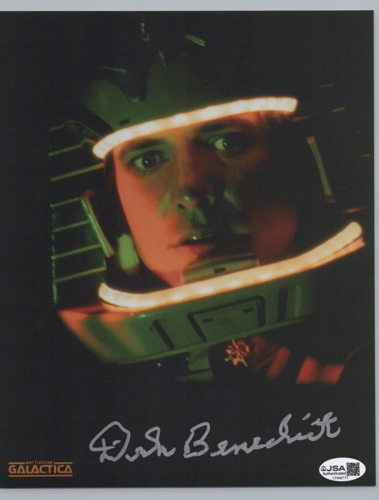 Dirk Benedict — Battlestar Galactica- Lt. Starbuck 8x10 photo signed by Dirk Benedict JSA COA