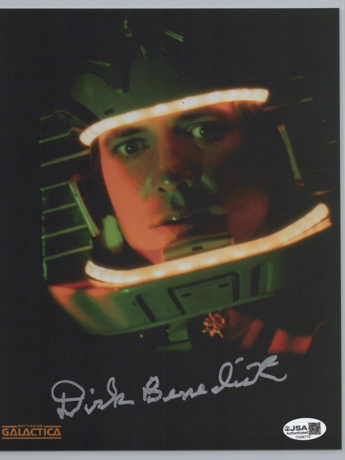 Dirk Benedict — Battlestar Galactica- Lt. Starbuck 8x10 photo signed by Dirk Benedict JSA COA