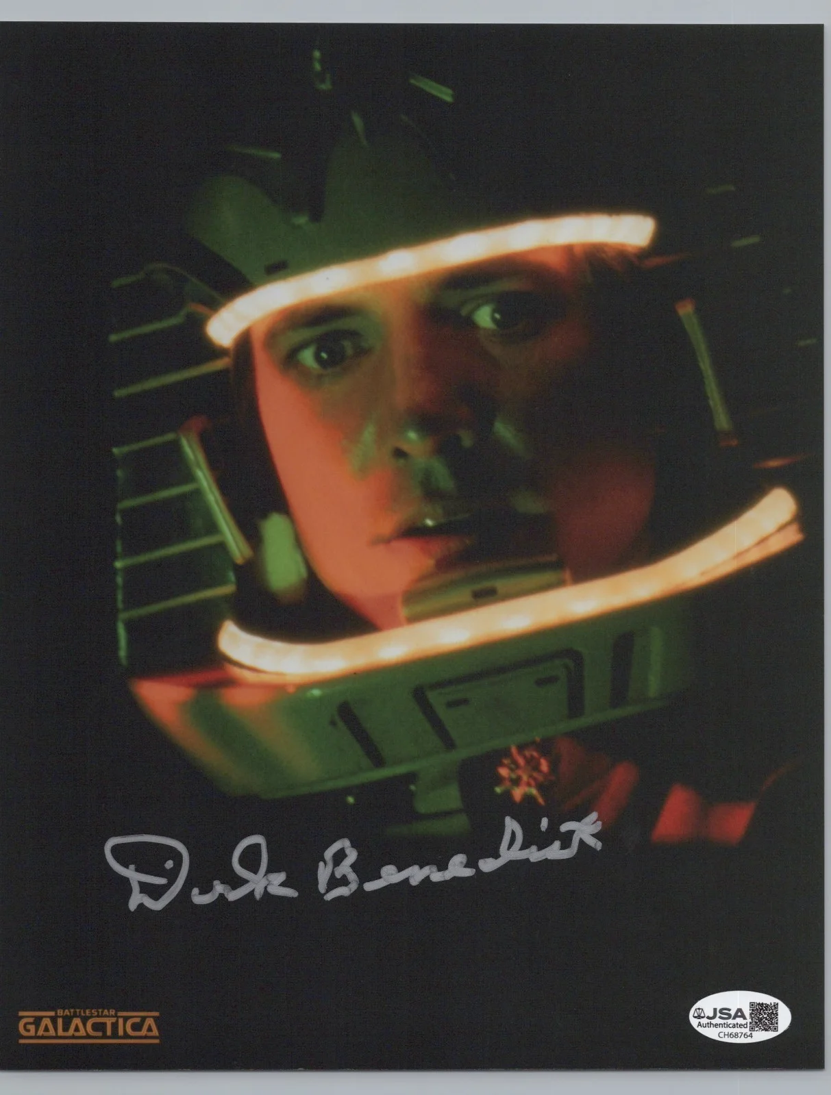 Dirk Benedict — Battlestar Galactica- Lt. Starbuck 8x10 photo signed by Dirk Benedict JSA COA