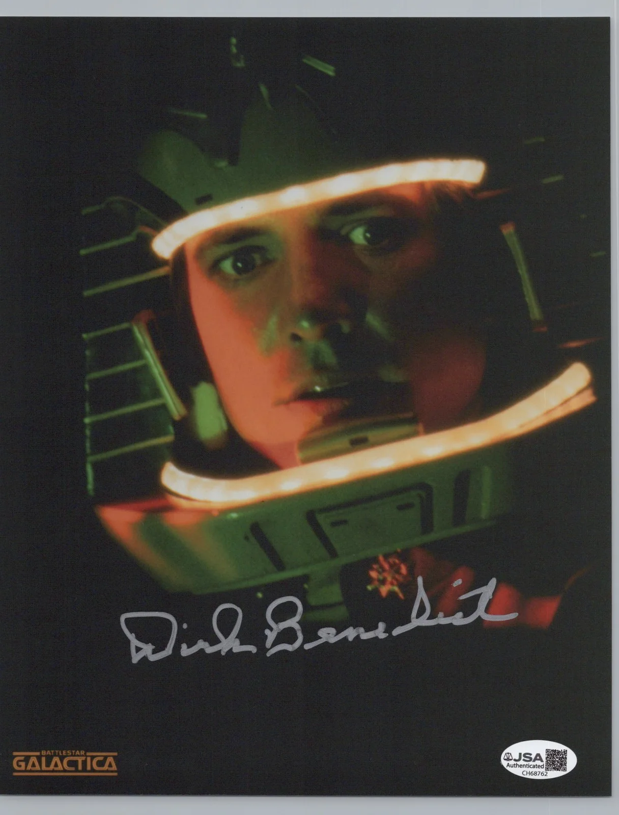 Dirk Benedict — Battlestar Galactica- Lt. Starbuck 8x10 photo signed by Dirk Benedict JSA COA