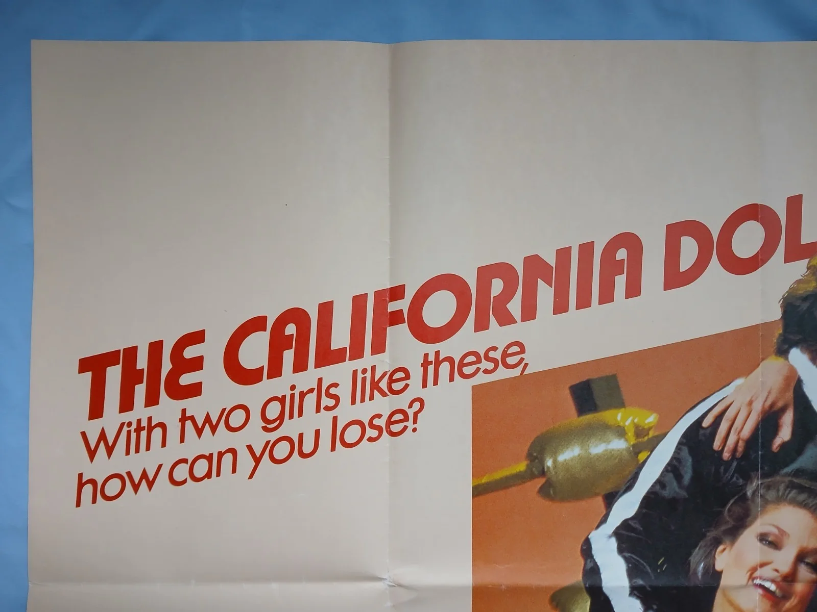 THE CALIFORNIA DOLLS (1981) original UK quad poster -Peter Falk -women wrestling, изображение 2