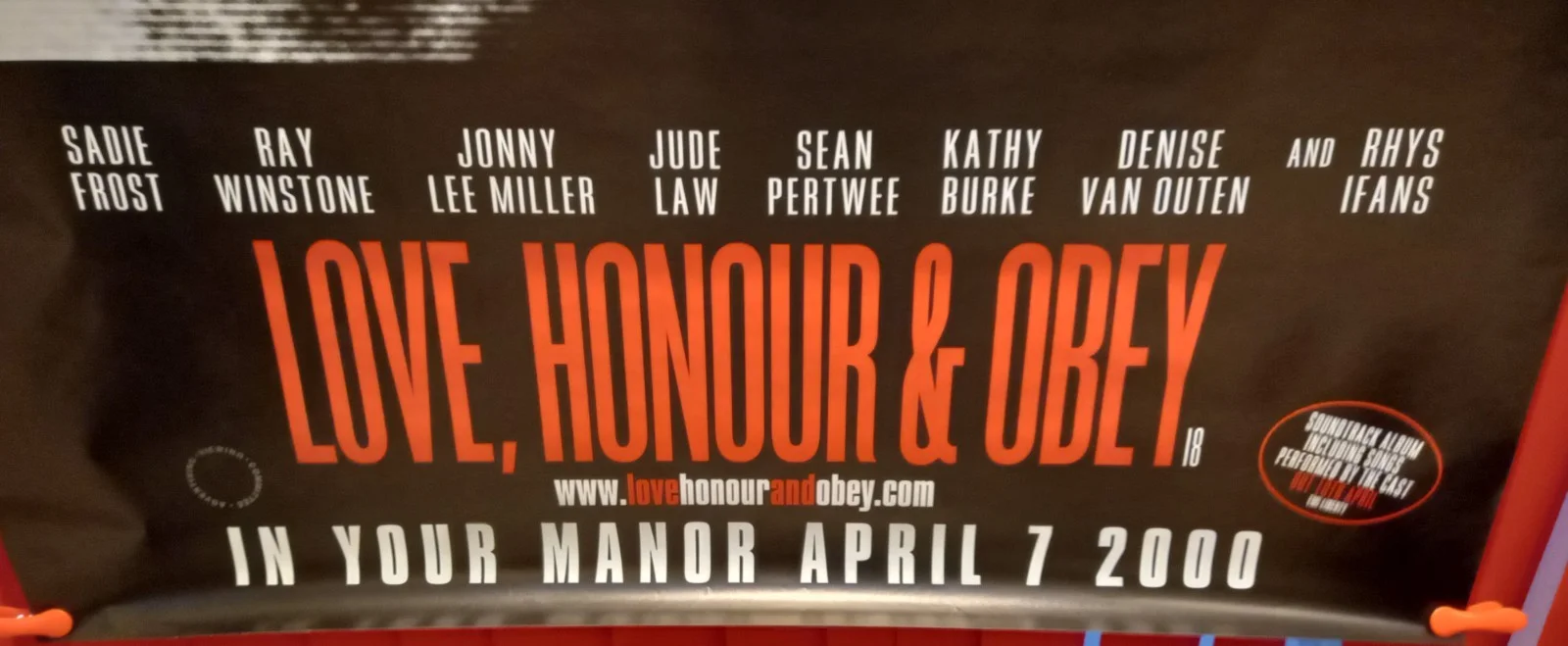 Love, Honour and Obey (2000) Original 60x40 Inch Subway poster, 'Jonny' Design, image 4