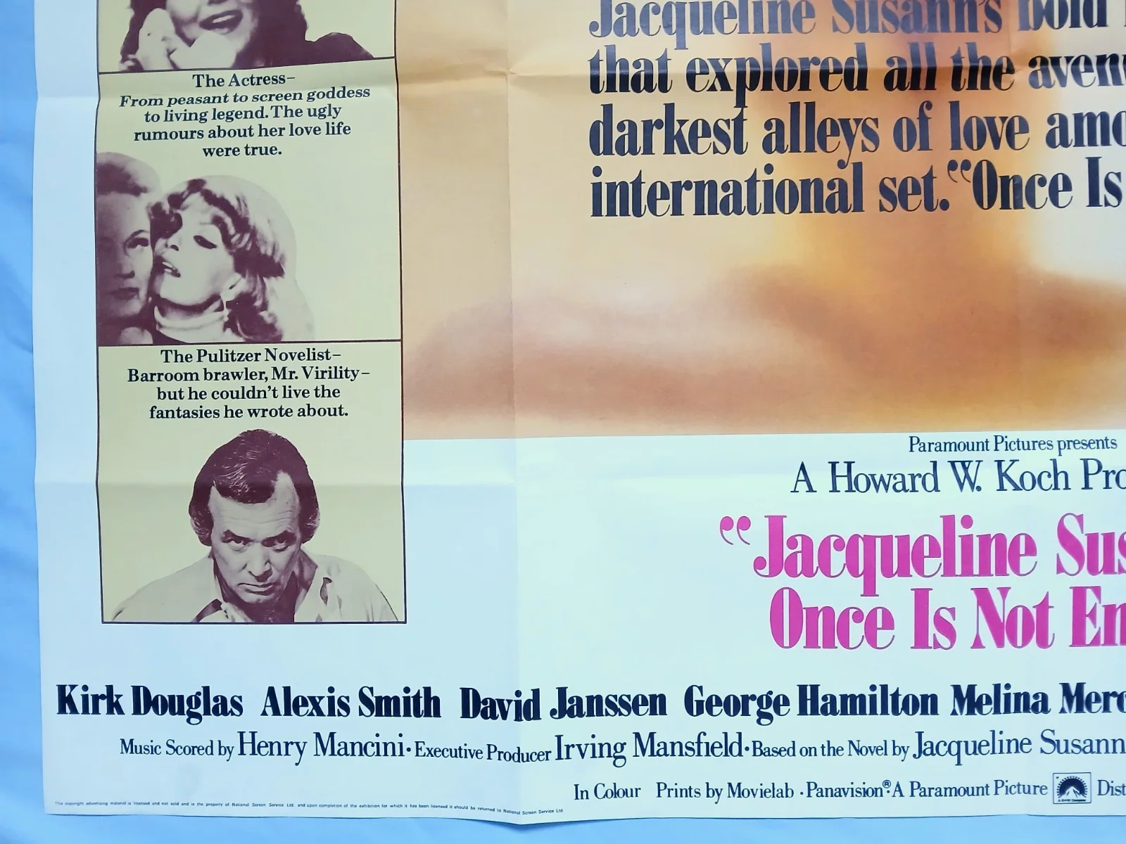 ONCE IS NOT ENOUGH (1975) original UK quad poster - Kirk Douglas, Alexis Smith, изображение 4