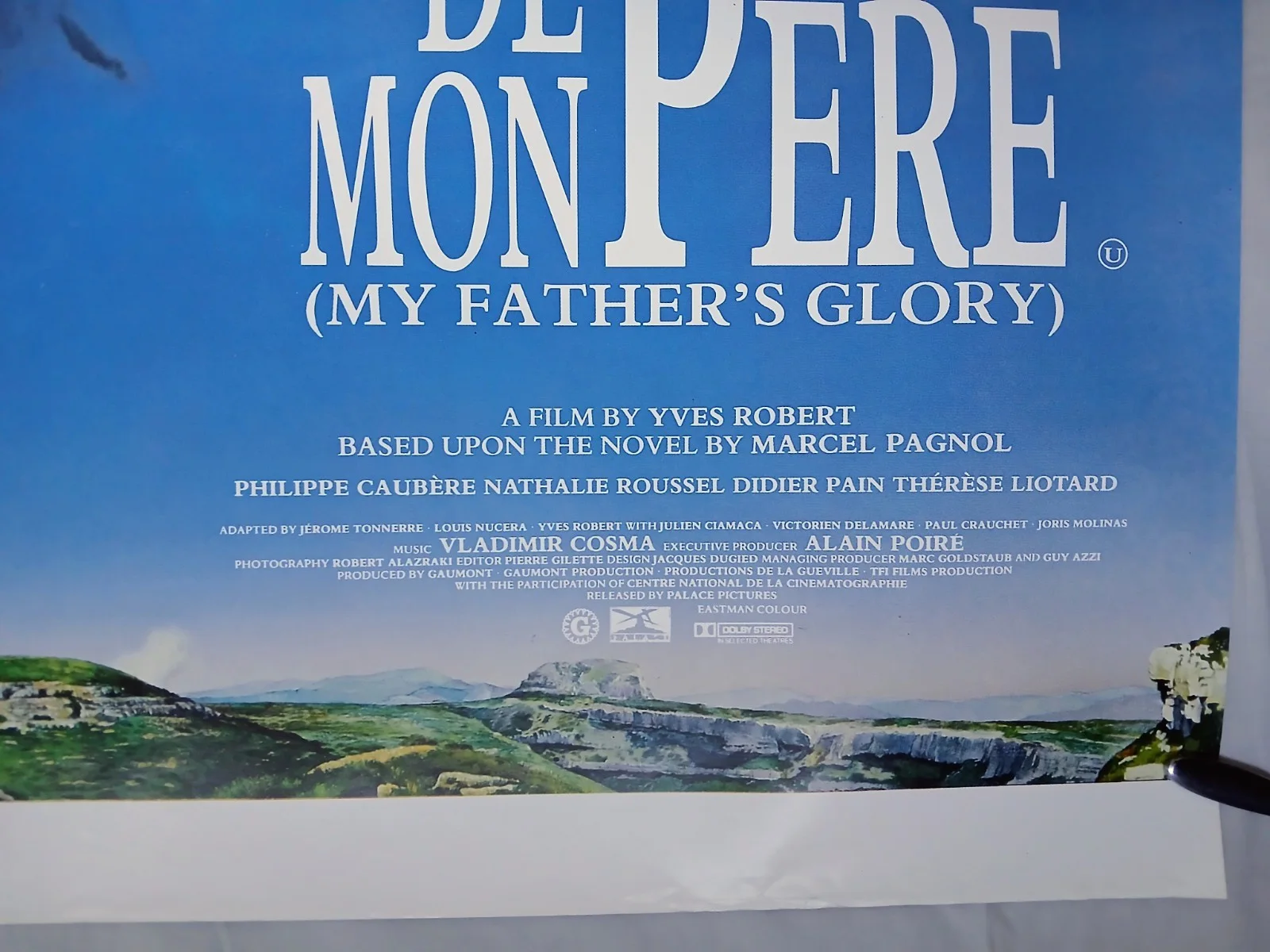 LA GLOIRE DE MON PÈRE (MY FATHER'S GLORY) (1990) rolled original UK quad poster, изображение 5