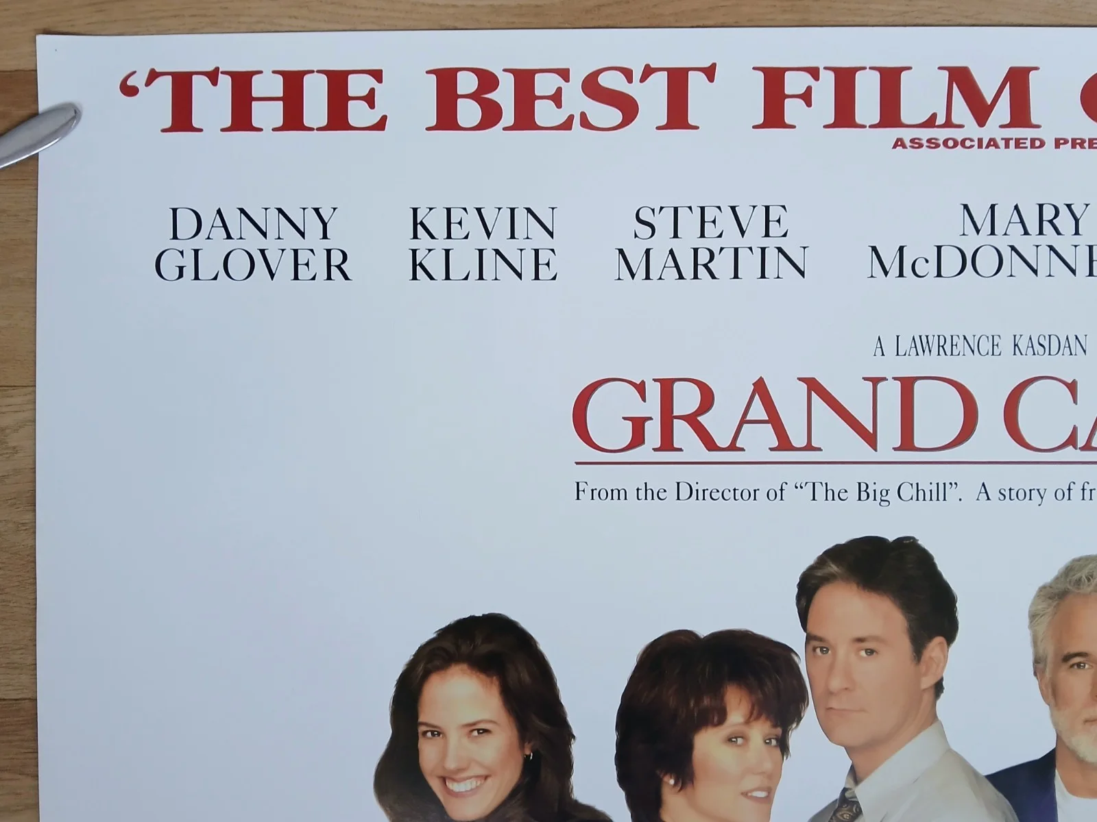 GRAND CANYON (1991) original quad poster -Danny Glover, Kevin Kline,Steve Martin, image 2