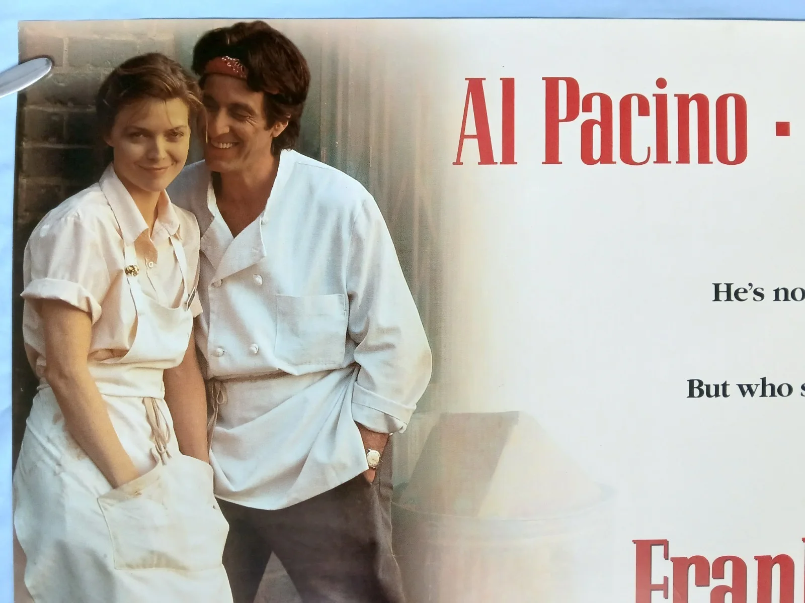 FRANKIE & JOHNNY (1991) original UK quad poster - Al Pacino, Michelle Pfeiffer, изображение 2