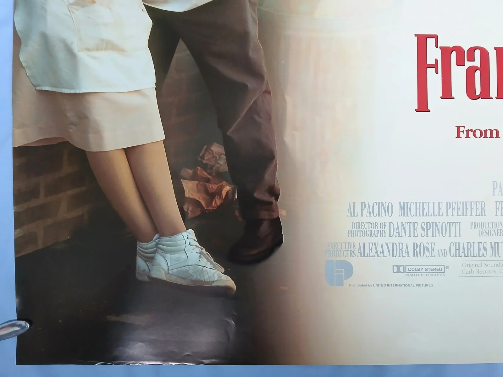 FRANKIE & JOHNNY (1991) original UK quad poster - Al Pacino, Michelle Pfeiffer, изображение 4