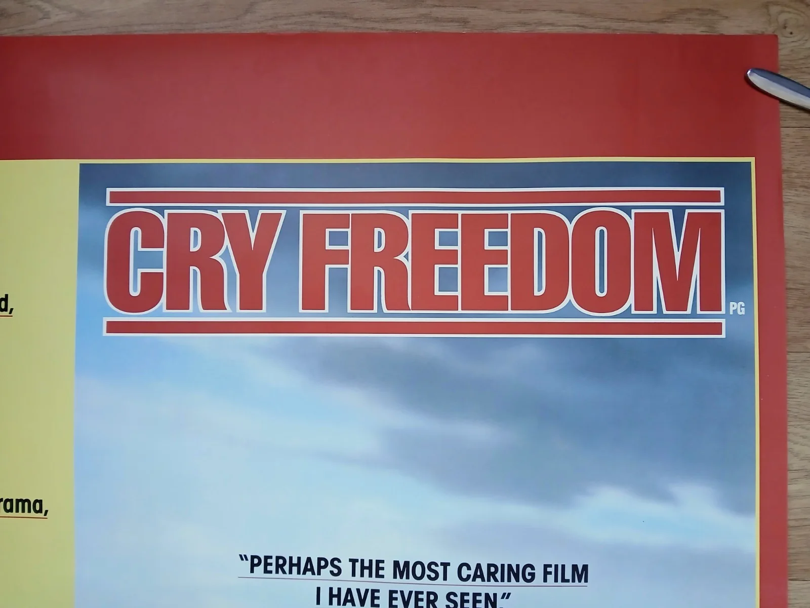 CRY FREEDOM (1987) original rolled quad poster - Kevin Kline, Denzel Washington, изображение 3