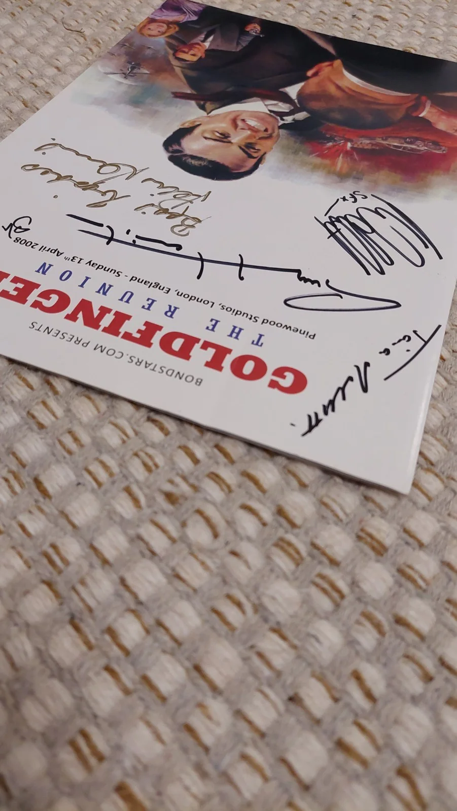 James Bond 007 Bondstars Goldfinger event brochure signed. Hamilton,lamont,eaton, image 2