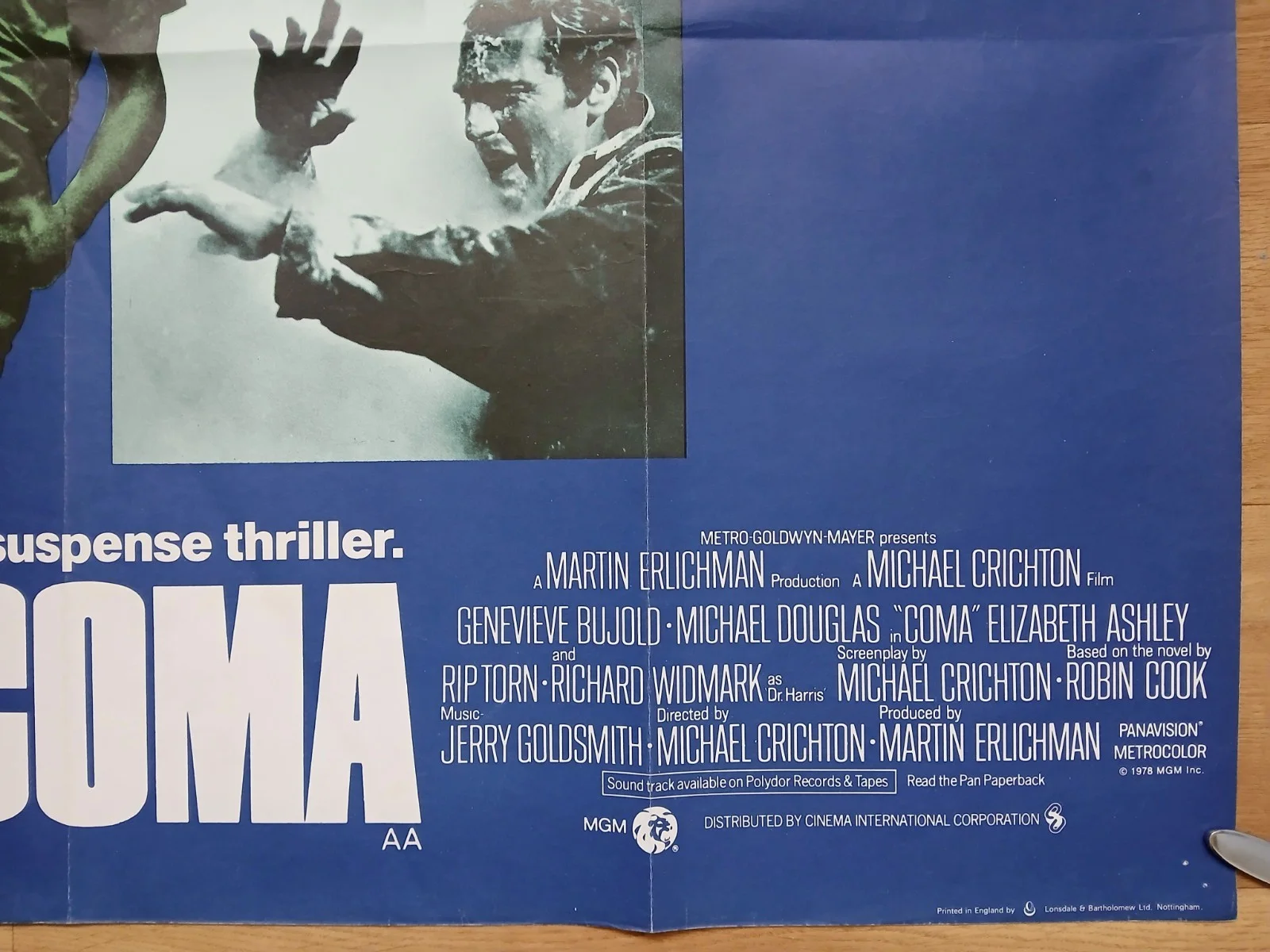 COMA (1978) original UK quad poster - Michael Crichton sci-fi Michael Douglas, image 5