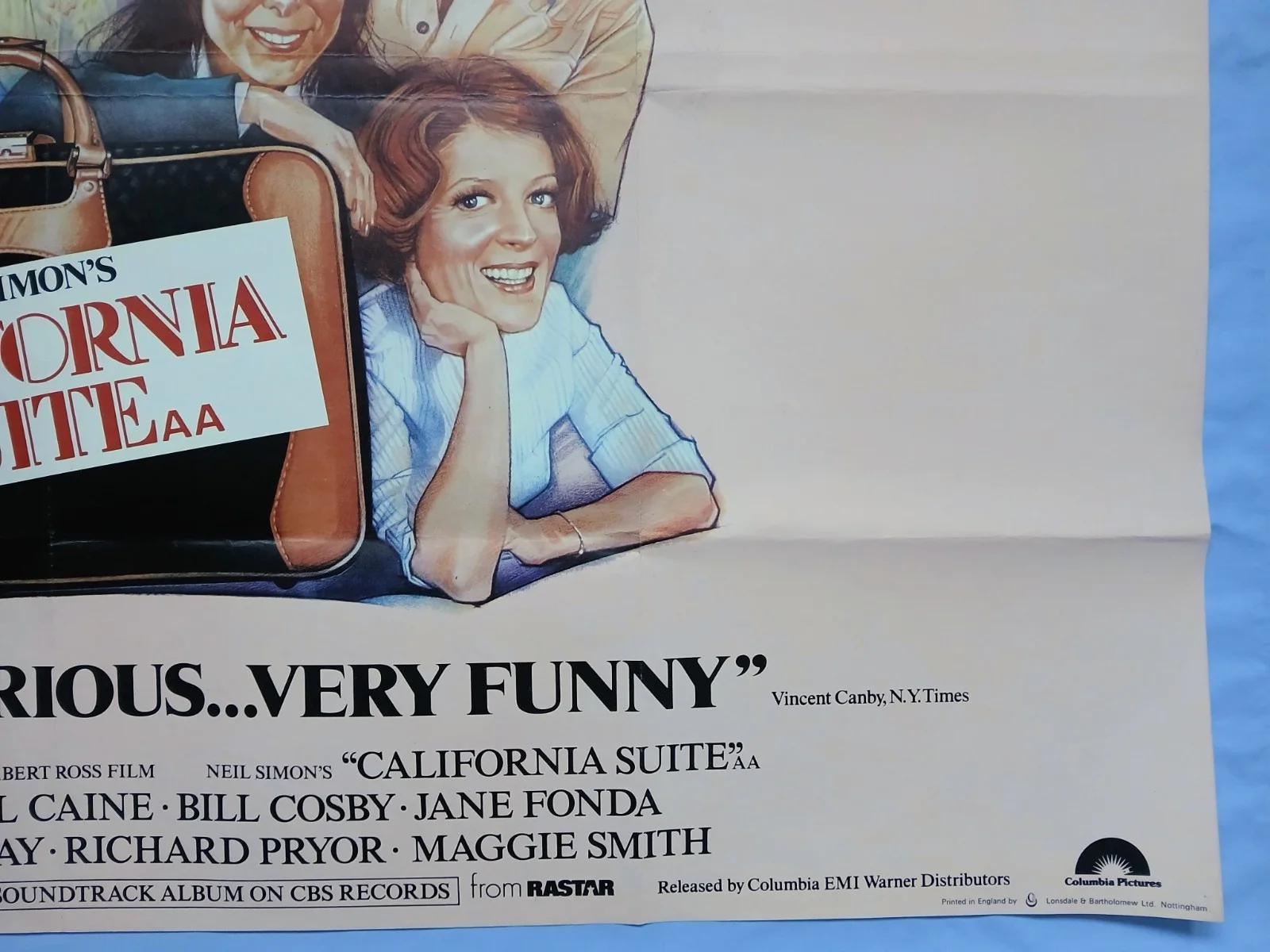 CALIFORNIA SUITE (1978) original UK quad poster - Alda, Caine, Cosby, Fonda, изображение 5