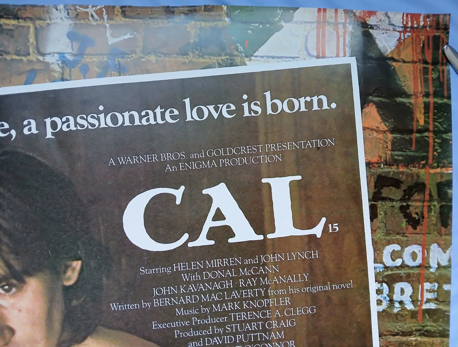 CAL (1984) original UK quad poster - John Lynch, Helen Mirren IRA thriller, изображение 3