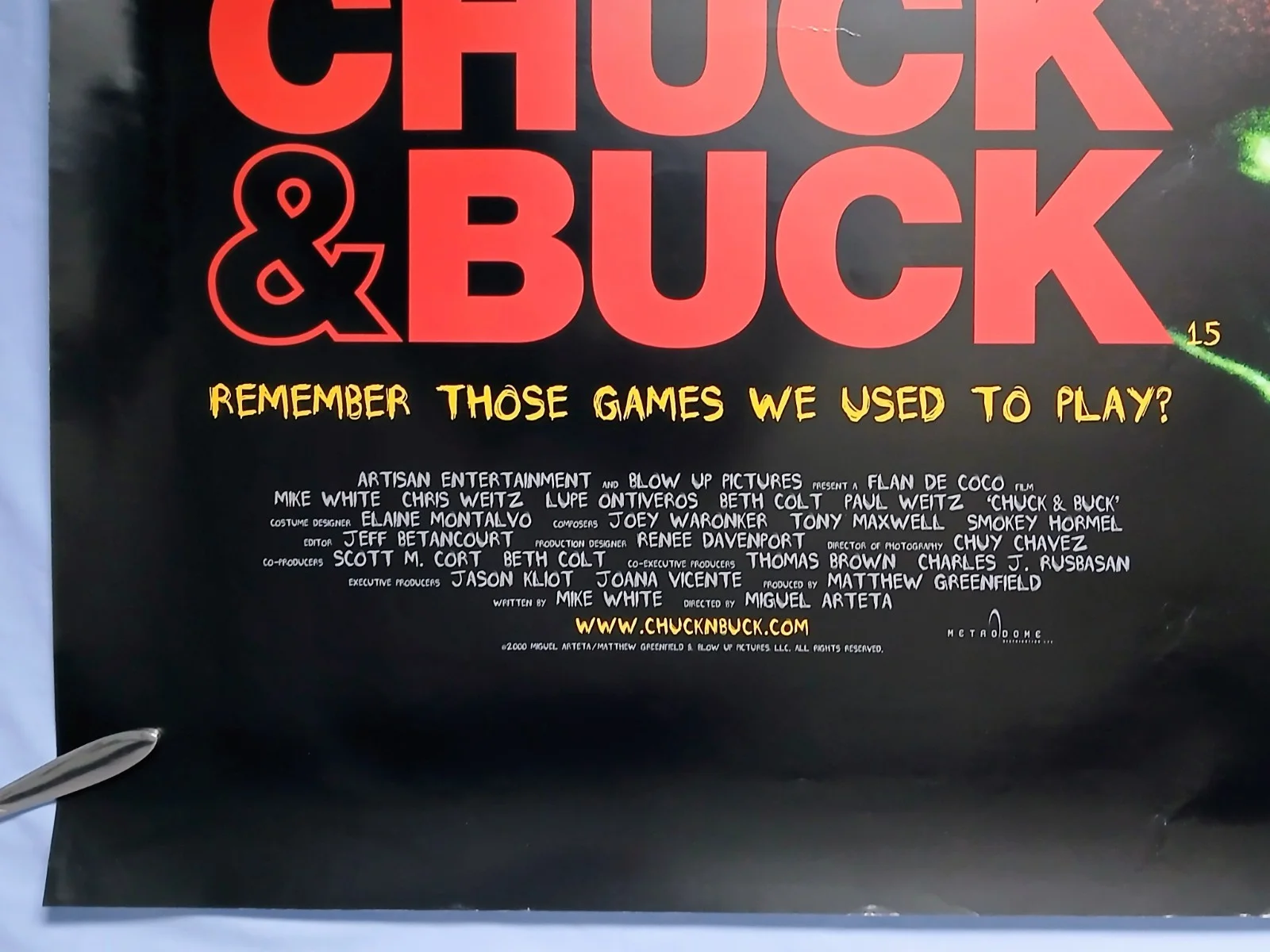 CHUCK & BUCK (2000) original rolled UK quad poster - Miguel Arteta black comedy, image 4