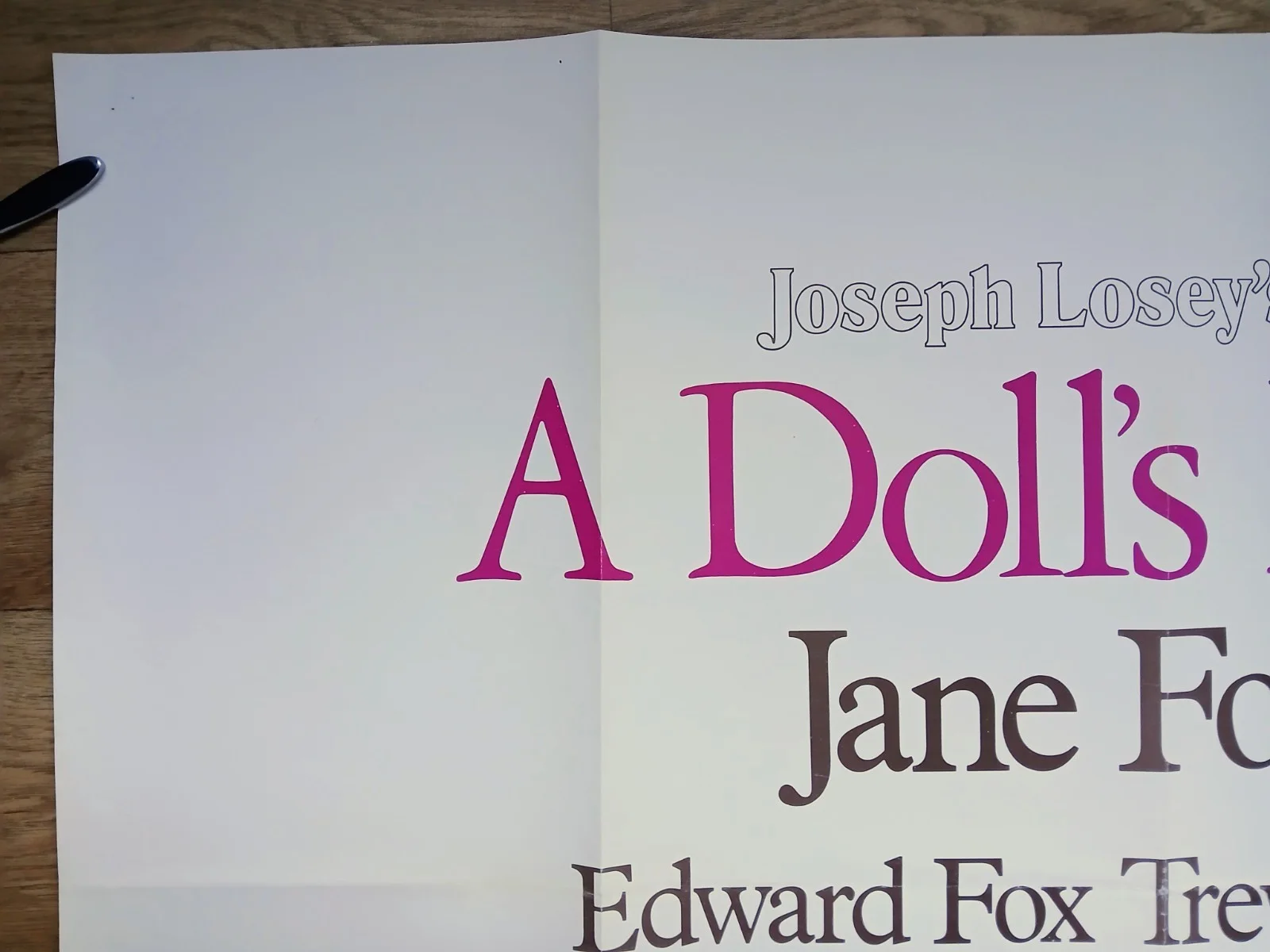 A DOLL'S HOUSE (1973) original UK quad poster - Jane Fonda, David Warner - Ibsen, изображение 2