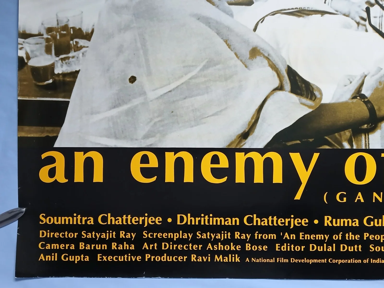 AN ENEMY OF THE PEOPLE (GANASHATRU)(1989) rare orig UK quad poster -Satyajit Ray, изображение 4