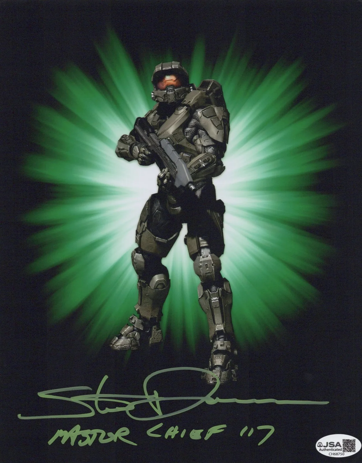Steve Downes — Halo- Master Chief 8x10 photo signed by Steve Downes JSA COA