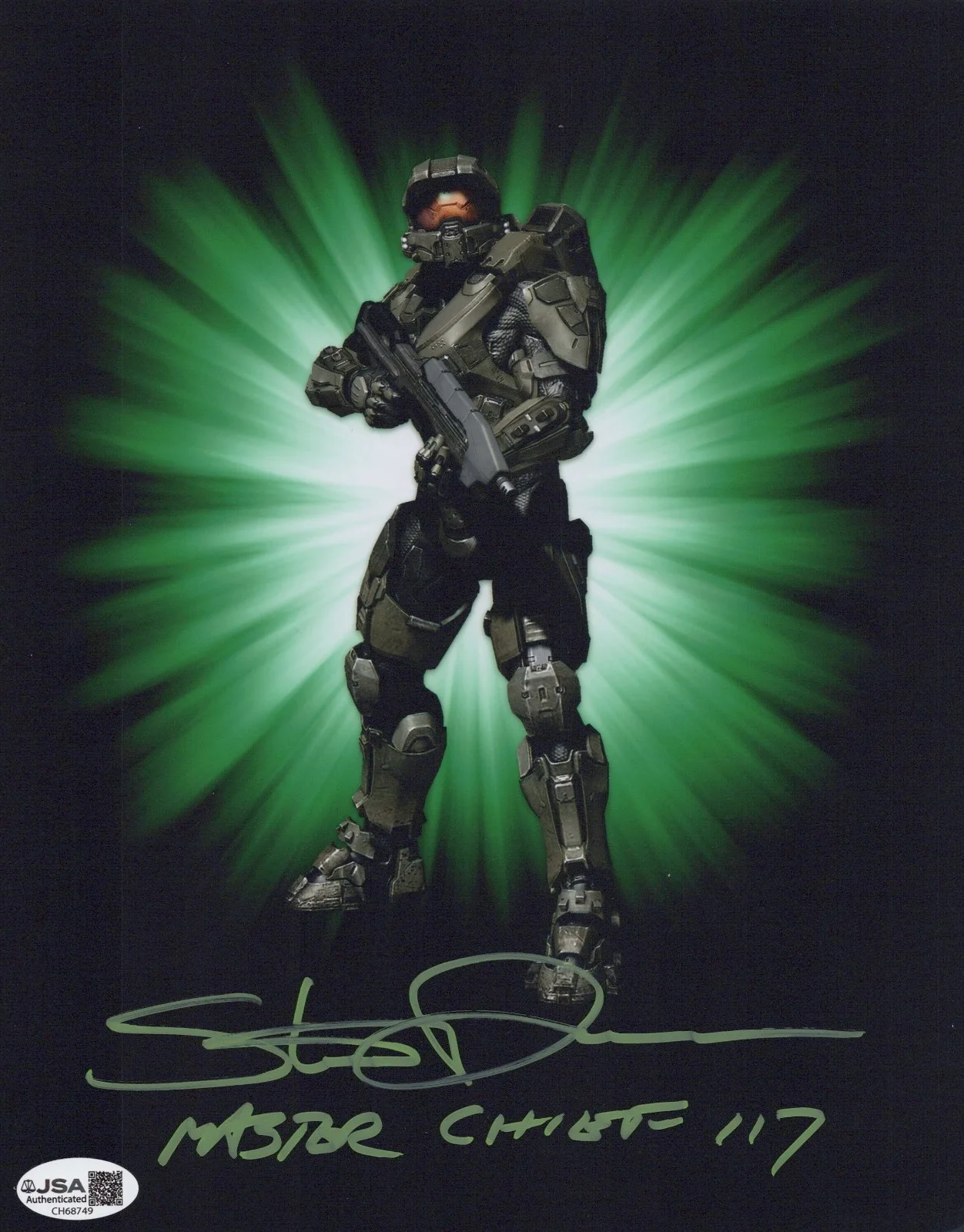 Steve Downes — Halo- Master Chief 8x10 photo signed by Steve Downes JSA COA