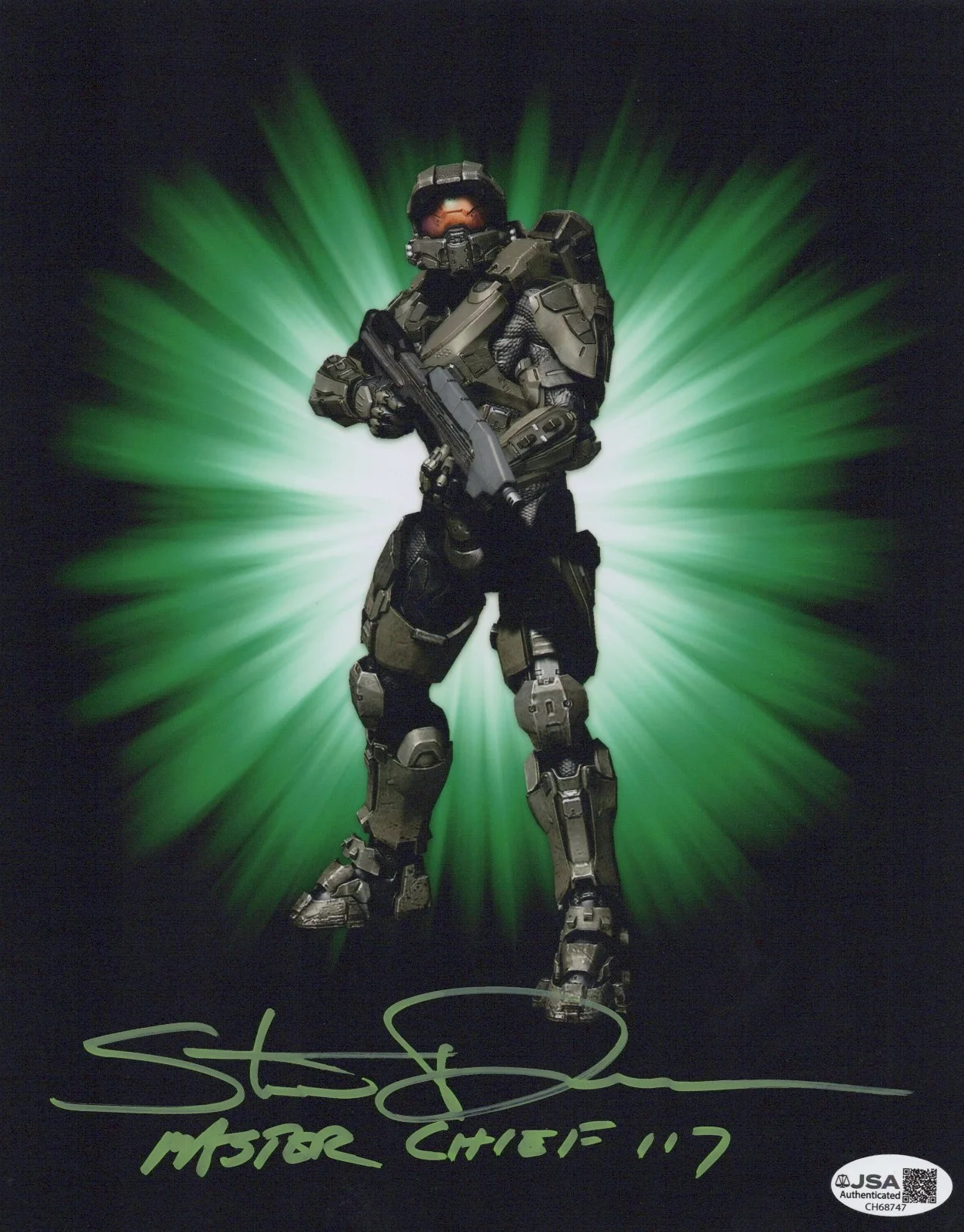 Steve Downes — Halo- Master Chief 8x10 photo signed by Steve Downes JSA COA