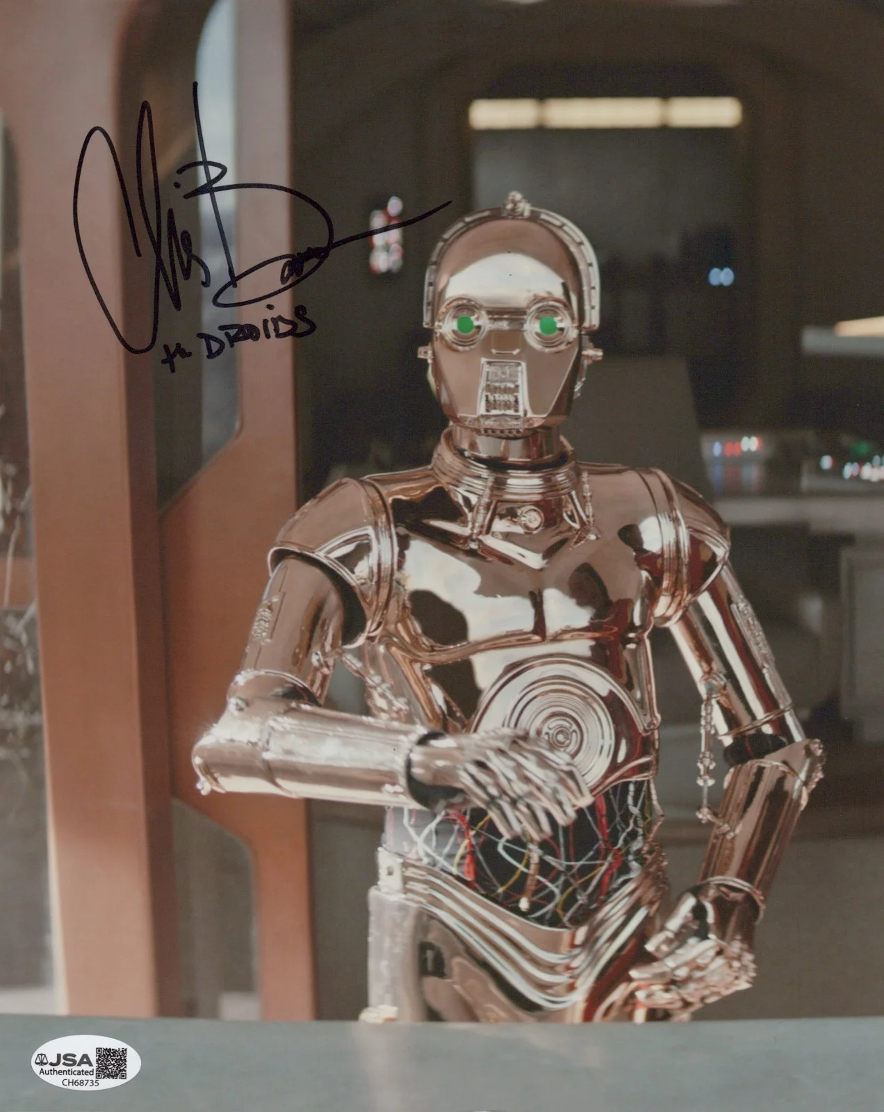 Chris Bartlett — Star Wars- The Mandalorian- Copper 8x10 photo signed by Chris Bartlett JSA COA