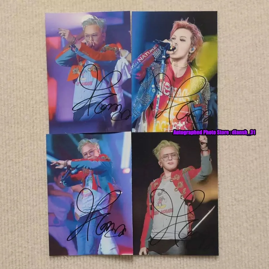 G-DRAGON — BIGBANG G-DRAGON GD Autographed Photo 4*6 Rare Photograph 2025, изображение 2