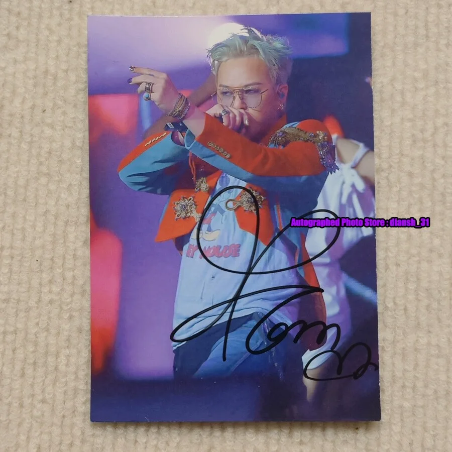 G-DRAGON — BIGBANG G-DRAGON GD Autographed Photo 4*6 Rare Photograph 2025, изображение 3