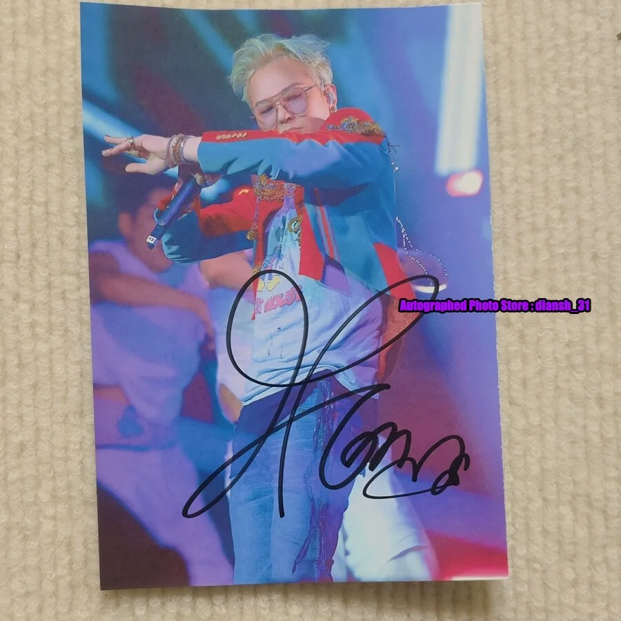 G-DRAGON — BIGBANG G-DRAGON GD Autographed Photo 4*6 Rare Photograph 2025, изображение 4