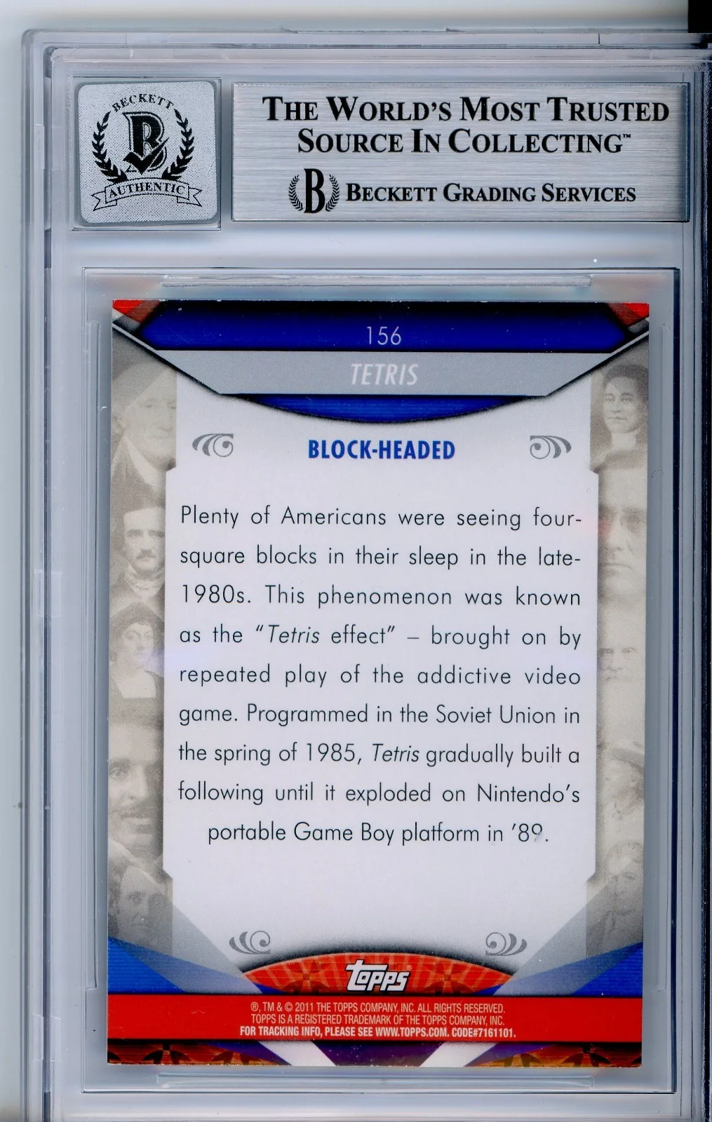 Alexey Pajitnov — Alexey Pajitnov Tetris Topps American Pie Signed Card Beckett BAS 10 Autograph, image 2