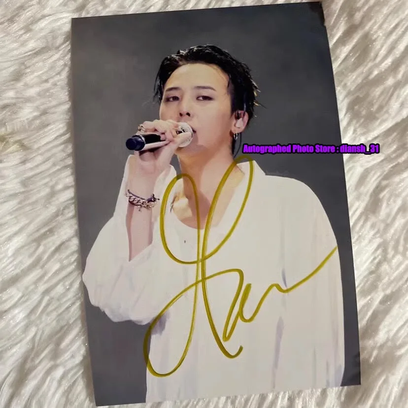 G-Dragon — G-Dragon Autographed Photo 4*6 BIGBANG Rapper GD Signed Exclusive Photograph