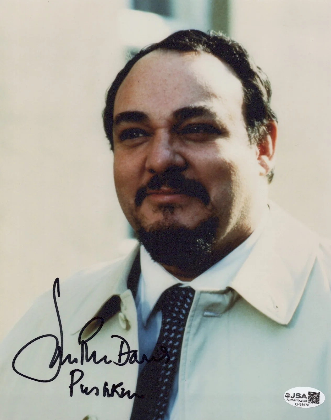John Rhys-Davies — The Living Daylights- Gen. Pushkin 8x10 photo signed by John Rhys-Davies JSA COA
