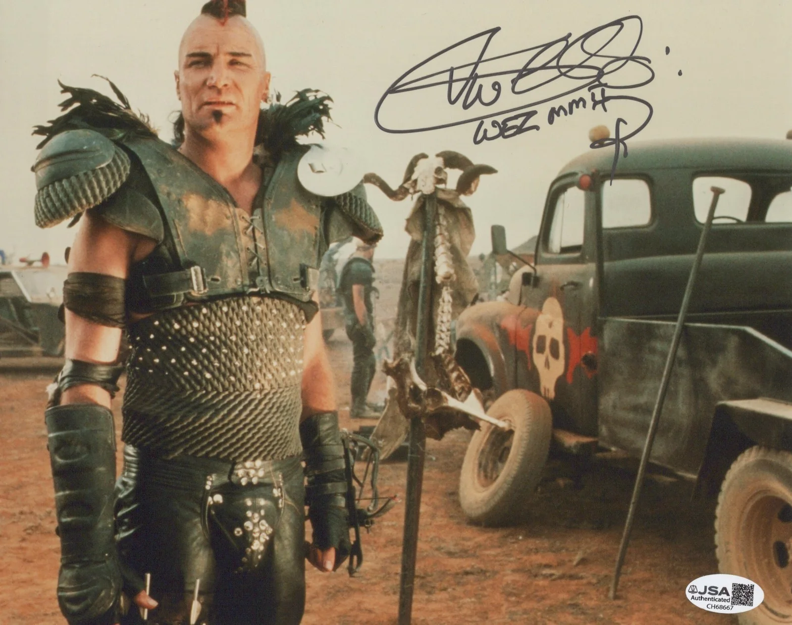 Vernon Wells — Mad Max 2: The Road Warrior- Wez 8x10 photo signed by Vernon Wells JSA COA