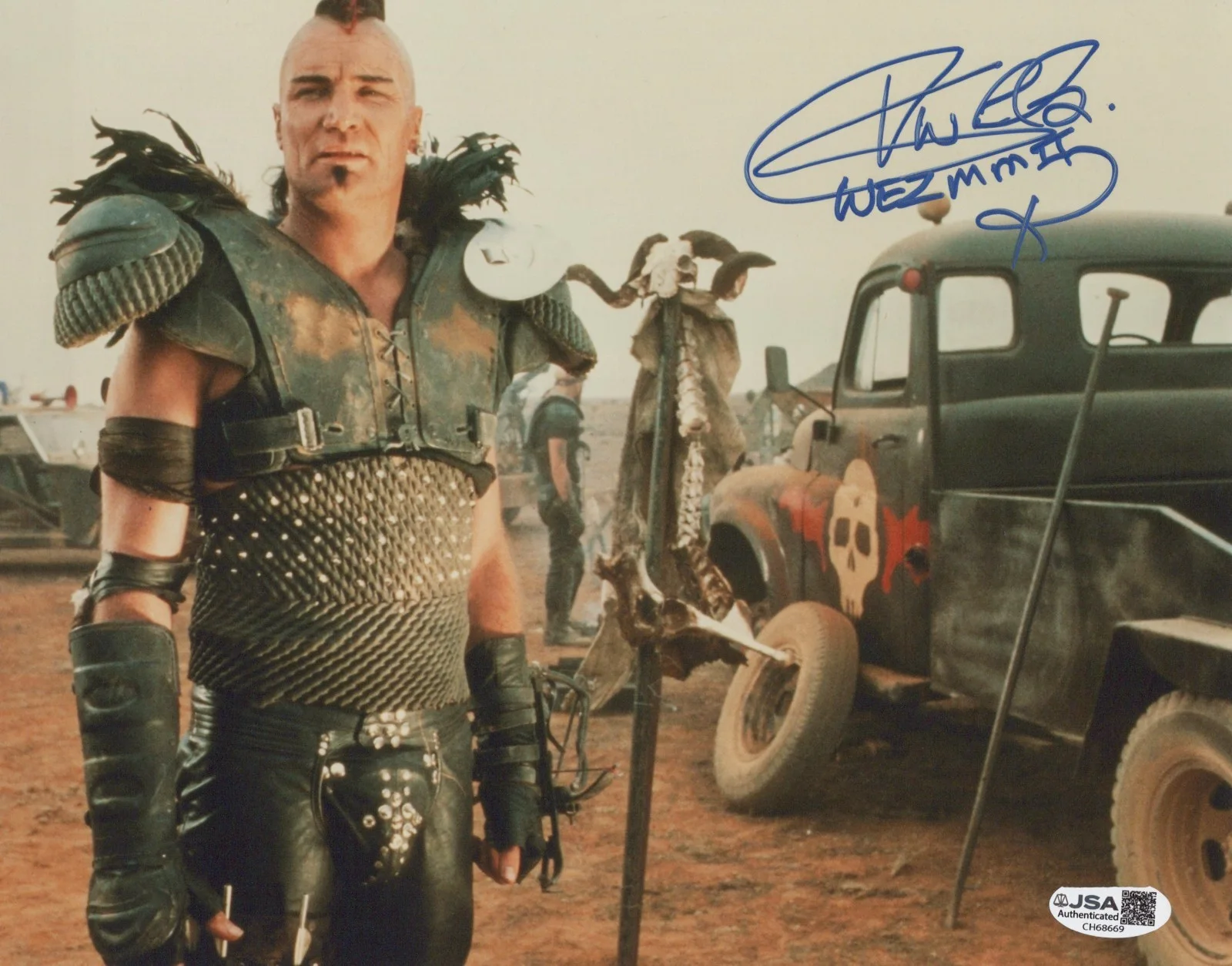Vernon Wells — Mad Max 2: The Road Warrior- Wez 8x10 photo signed by Vernon Wells JSA COA