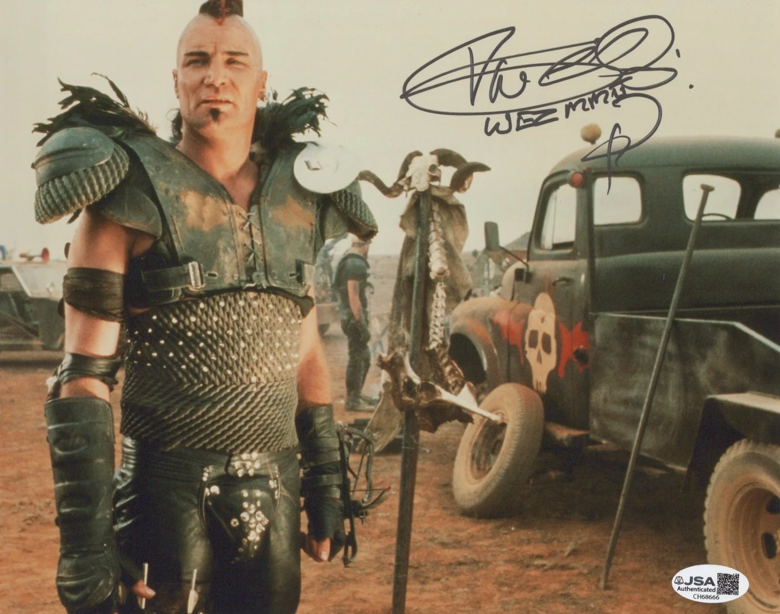 Vernon Wells — Mad Max 2: The Road Warrior- Wez 8x10 photo signed by Vernon Wells JSA COA