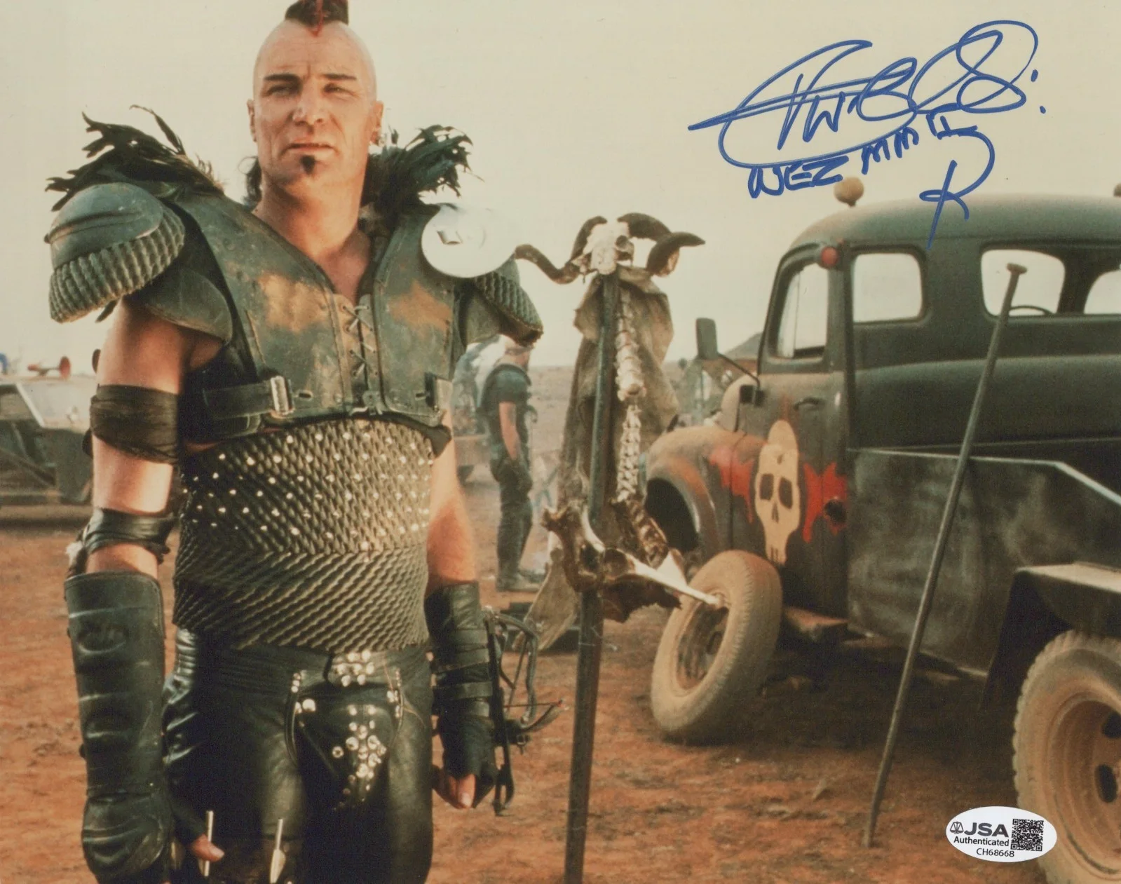 Vernon Wells — Mad Max 2: The Road Warrior- Wez 8x10 photo signed by Vernon Wells JSA COA