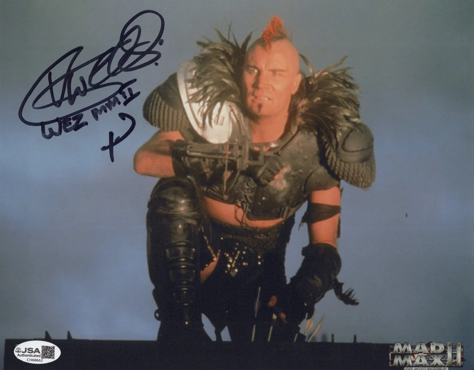 Vernon Wells — Mad Max 2: The Road Warrior- Wez 8x10 photo signed by Vernon Wells JSA COA