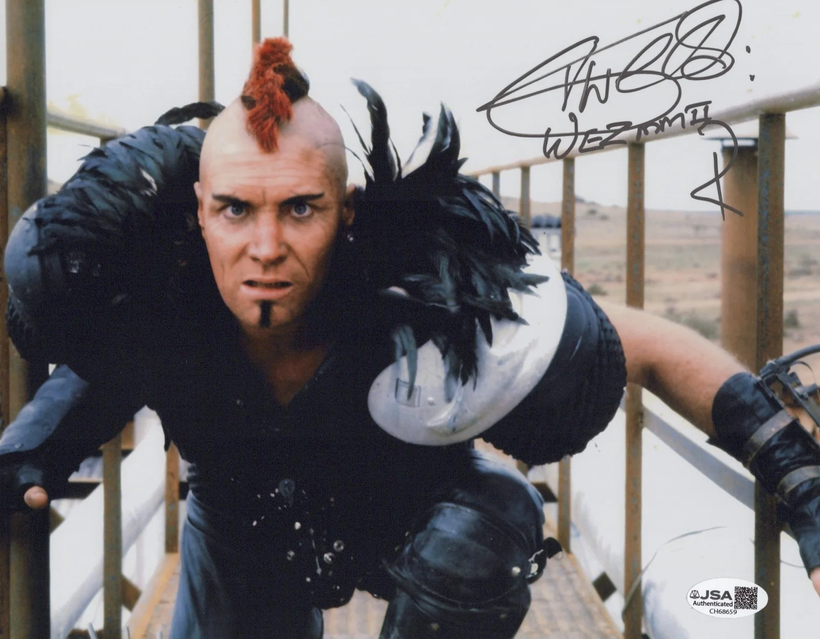 Vernon Wells — Mad Max 2: The Road Warrior- Wez 8x10 photo signed by Vernon Wells JSA COA