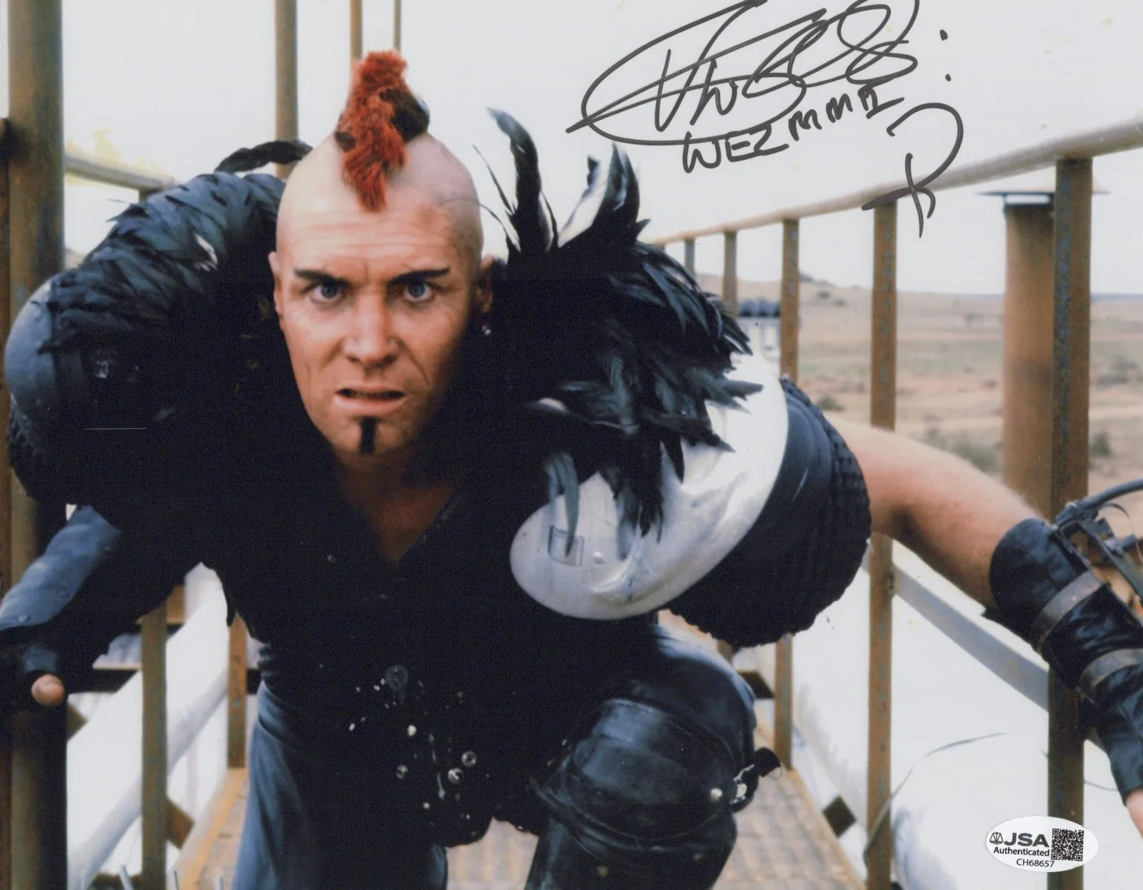 Vernon Wells — Mad Max 2: The Road Warrior- Wez 8x10 photo signed by Vernon Wells JSA COA
