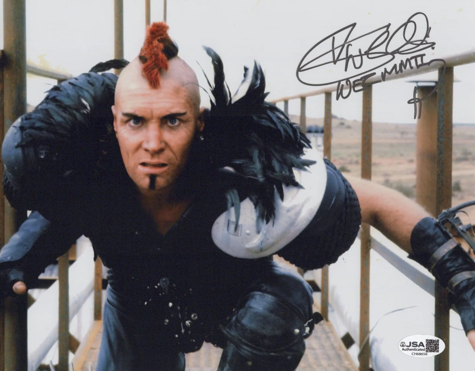 Vernon Wells — Mad Max 2: The Road Warrior- Wez 8x10 photo signed by Vernon Wells JSA COA